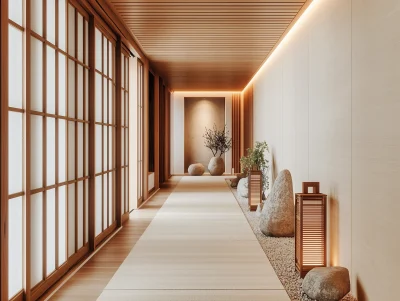 Minimalist Japanese Hallway