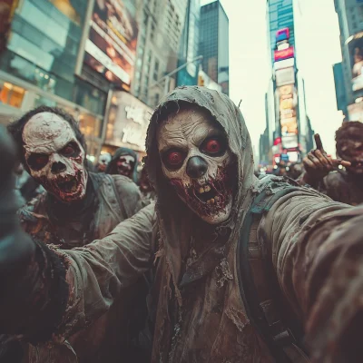 Zombie Selfie in Times Square