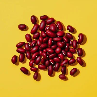 Red Beans on Yellow Surface