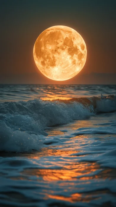 Moon Over Raging Sea