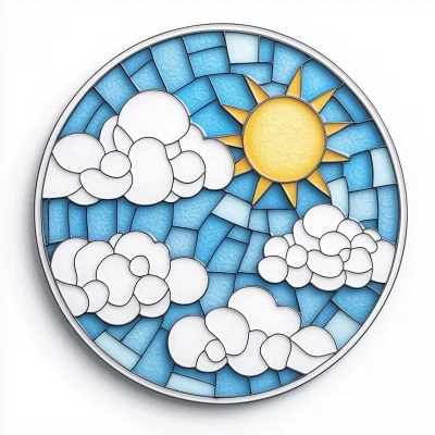 Stained Glass Sky Sticker