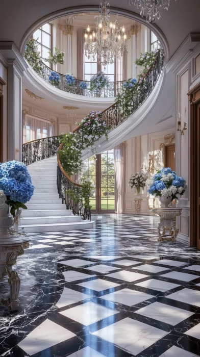 Opulent Foyer in Spring Court Manor