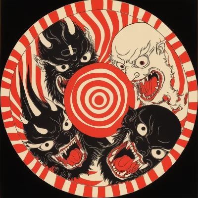 Japanese Oni Phenakistoscope