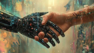 AI and Human Handshake