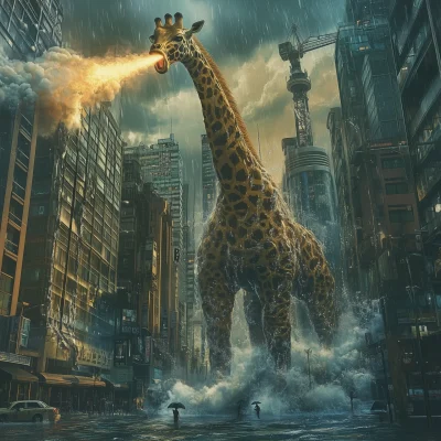 Water Giraffe Attack