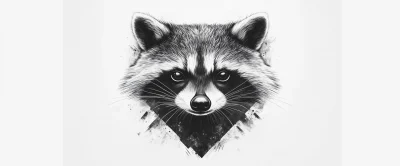 Geometric Raccoon Face