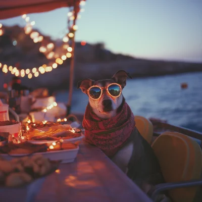 Festival Dog at Matala Beach