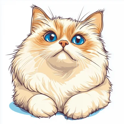 Ragdoll Cat Illustration