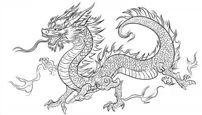 Japanese Dragon Illustration