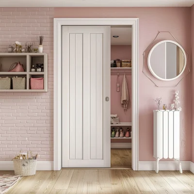 Elegant Hallway with White Bifold Door