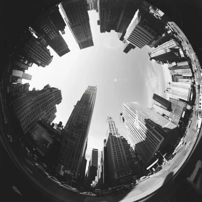 90’s New York City in Fisheye