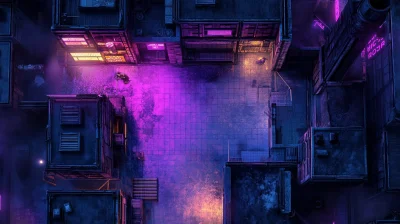 Cyberpunk DnD Battlemap