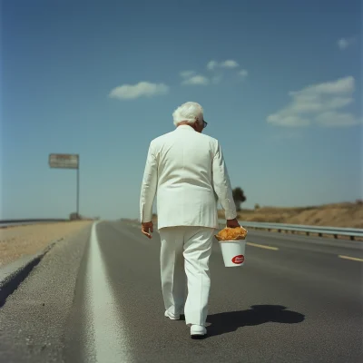 Colonel Sanders on the Highway