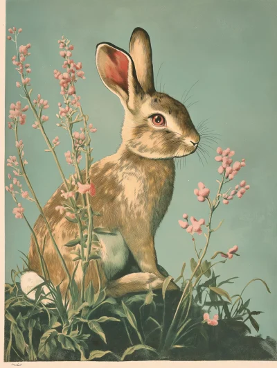 Vintage Spring Hares and Rabbits