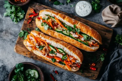 Freshly Made Bánh Mì Sandwich