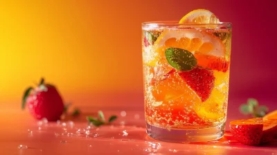 Sparkling Drink with Fruits