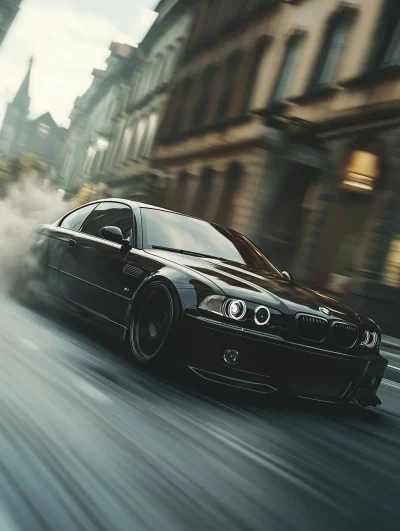 Sleek BMW in Motion