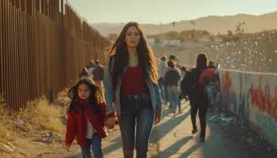 Mother and Daughter Stroll