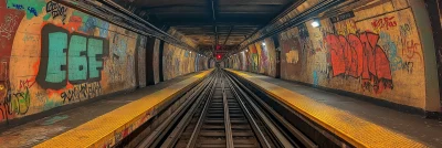 NYC Subway Tunnel Graffiti