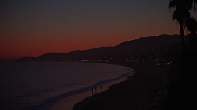 Joggers on California Beach