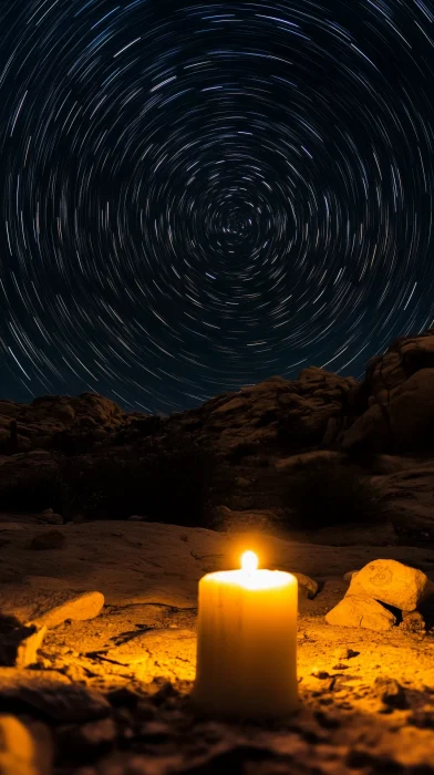 Desert Nightscape with Milky Way