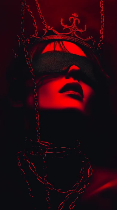 Handcuffs on Dark Background
