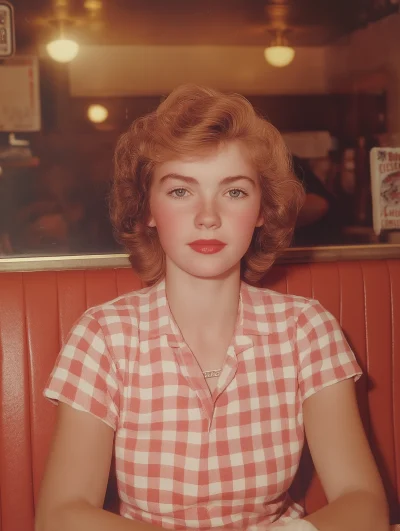 1950s Woman in Soda Shop