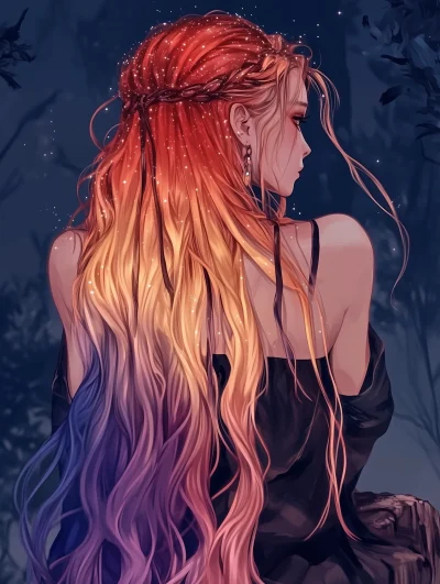 Enchanting Rainbow Hair