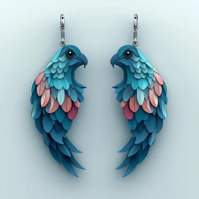 Colorful Acrylic Bird Earrings