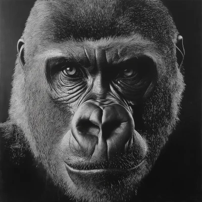 Silverback Gorilla Portrait