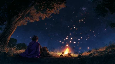 Thoughtful Moments Under the Stars