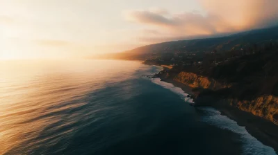 Cinematic Malibu Drone View