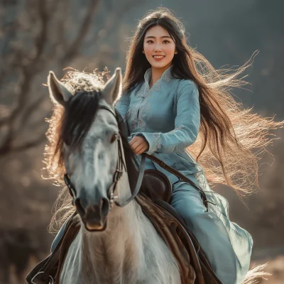 Confident Rider on Horse