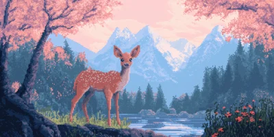 Pastel Fawn in Nature