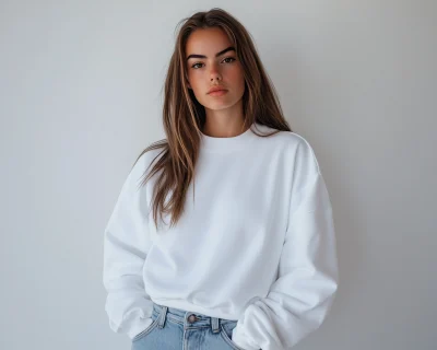 European Female Model in Minimalist Style