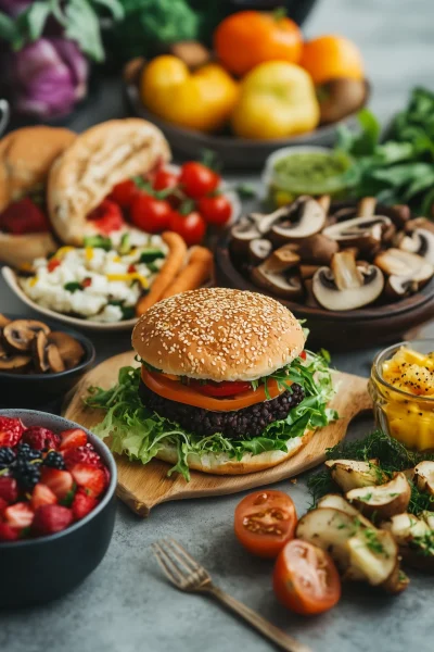 Vegan Dinner Spread