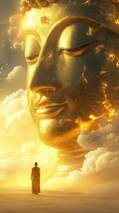 Golden Buddha Head