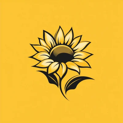 Elegant Sunflower Logo