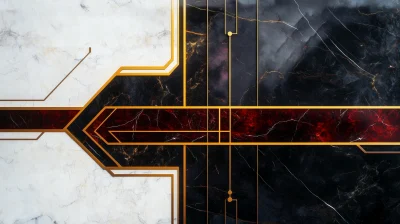 Marble Pattern with Gold and Maroon