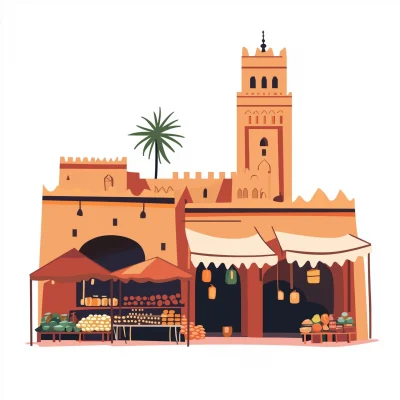 Simple Vector of Mubarakia Souk