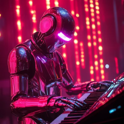 Robot Playing Electronic Piano