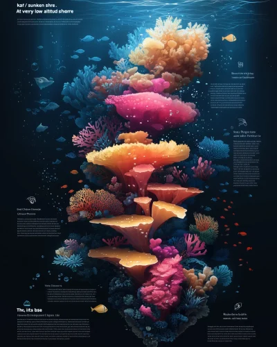 Colorful Ocean Zones Infographic