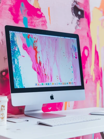 iMac on White Desk
