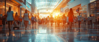 Busy Shopping Center