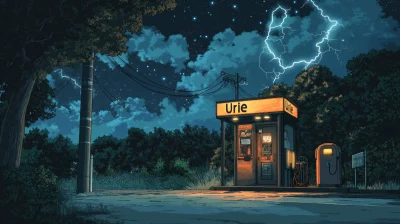 Nighttime Phone Booth