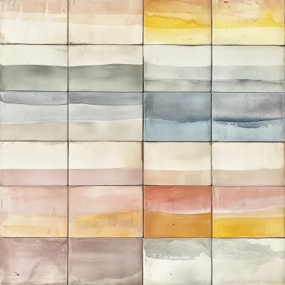 Pastel Watercolor Tile