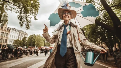 Weather Presenter Costume at Carnival
