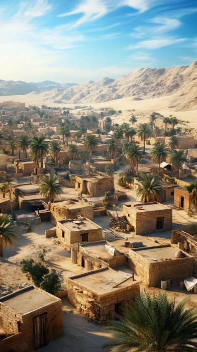 Arabian Village in Desert