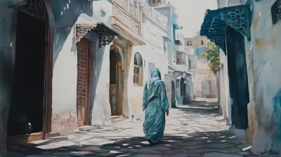 Watercolor Ramadan Art