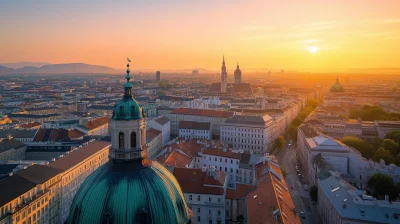 Historic Center of Vienna at Dawn